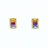 Paire de boucles d'oreilles H. Stern Rainbow en or jaune, diamant et pierres de couleurs - 360 thumbnail