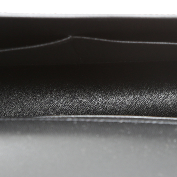 Sac bandoulière Hermès Constance en cuir box noir - Detail D2
