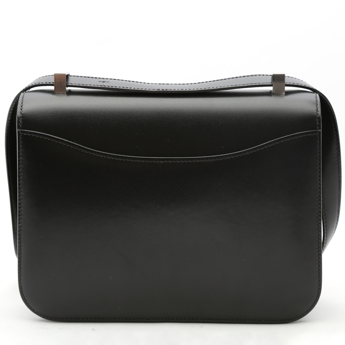 Hermès Constance shoulder bag in black box leather - Detail D7