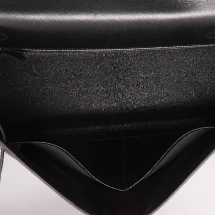 Borsa Hermès  Kelly 32 cm in pelle Epsom nera - Detail D8