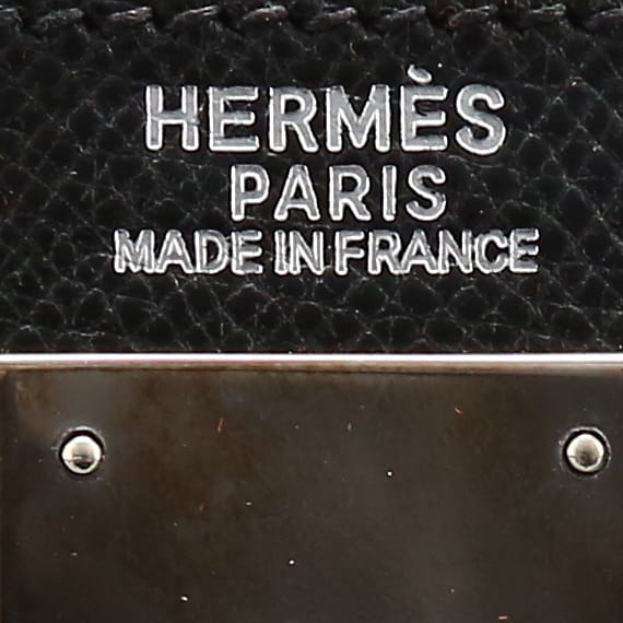 Sac à main Hermès  Kelly 32 cm en cuir epsom noir - Detail D9