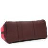 Hermès  Garden shopping bag  in pink canvas  and burgundy leather - Detail D4 thumbnail