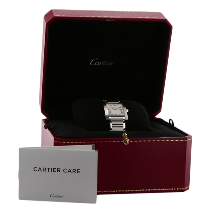 Cartier Tank Française  in stainless steel Ref: Cartier - 3751  Circa 2019 - Detail D2