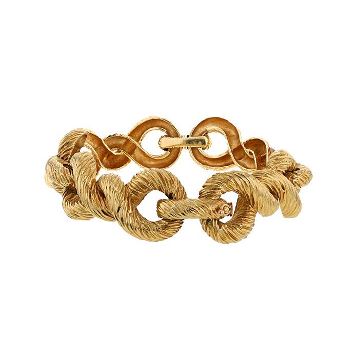 Brazalete época años 70 Vintage  de oro amarillo