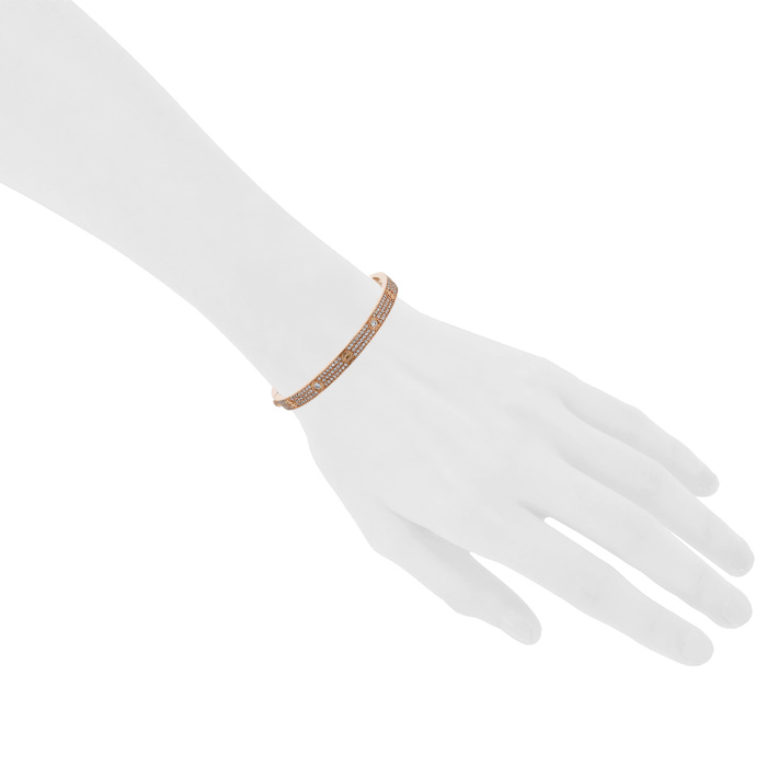 Bracciale Cartier Love pavé in oro rosa e diamanti - Detail D1