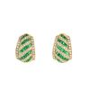 Vintage  earrings in yellow gold, diamonds and emerald - 00pp thumbnail