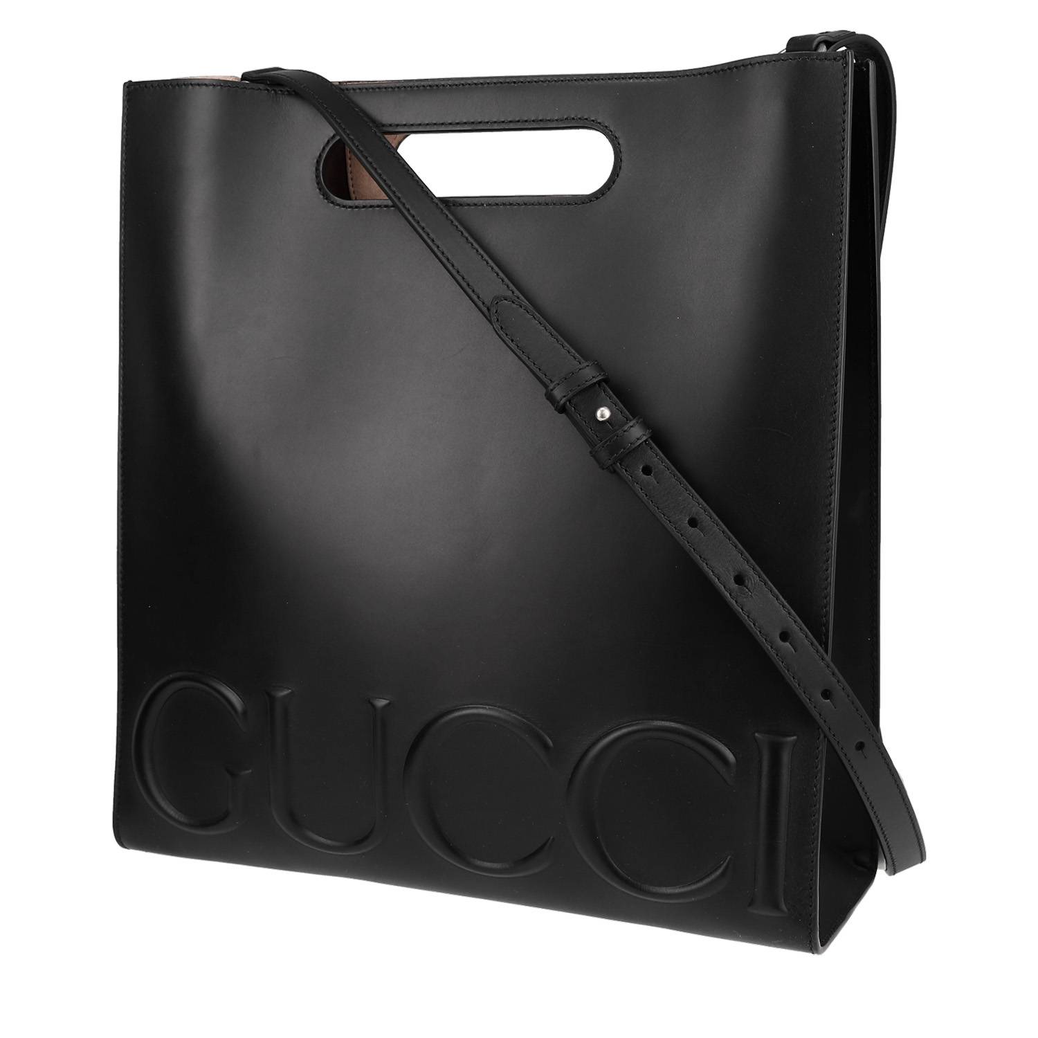 GUCCI Shopping Bags Men, Jumbo GG shopping bag Black