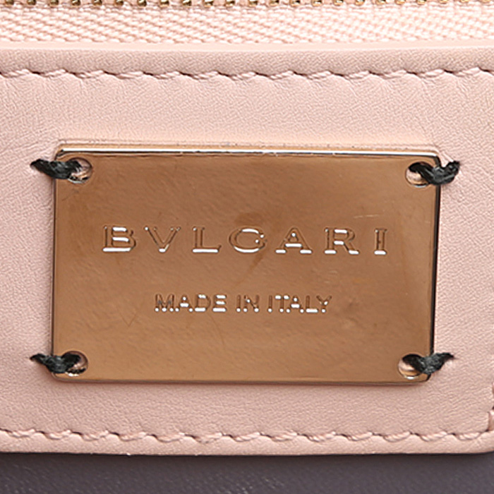 Borsa a tracolla Bulgari  Forever in pelle rosa polvere - Detail D3