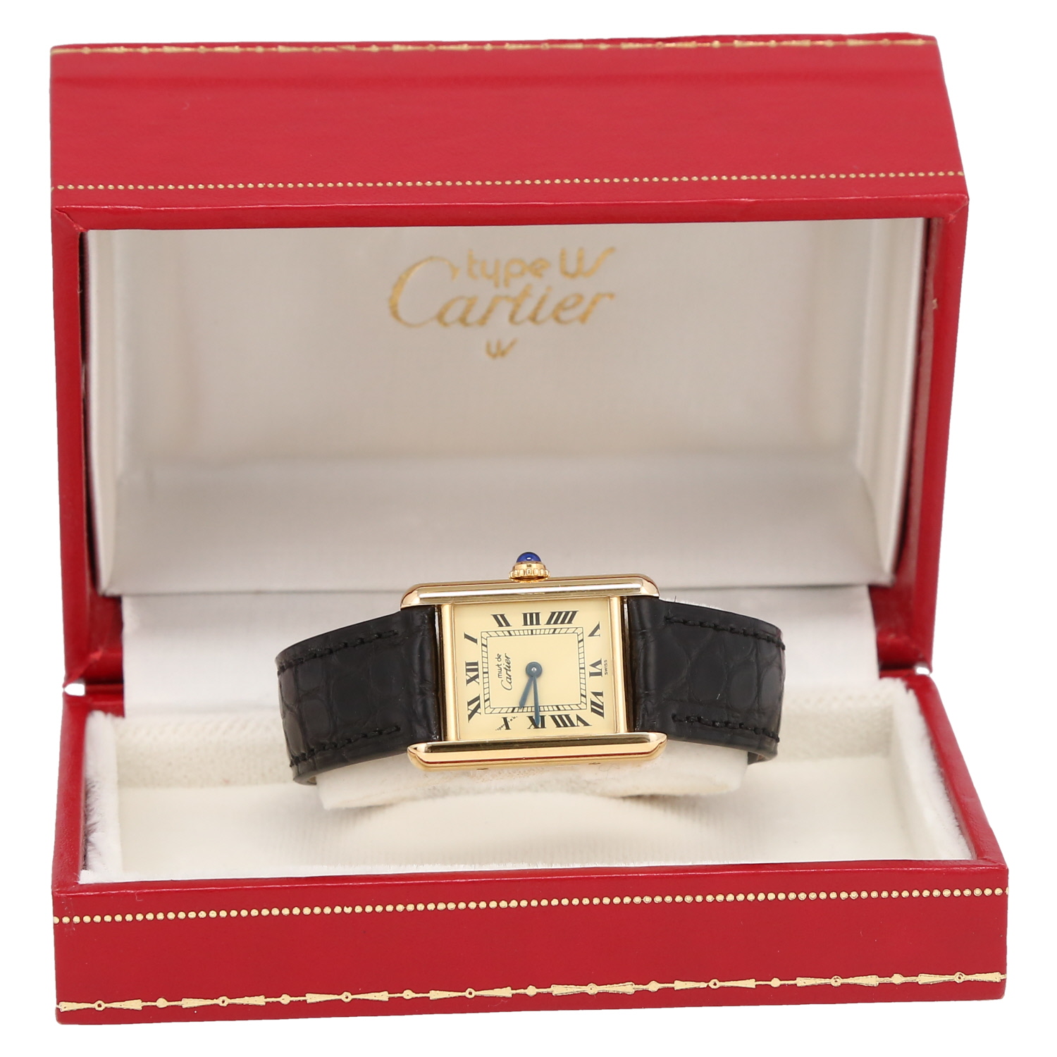 Orologio Cartier Tank Must in vermeil Ref: Cartier - 1613  Circa 1990 - Detail D2