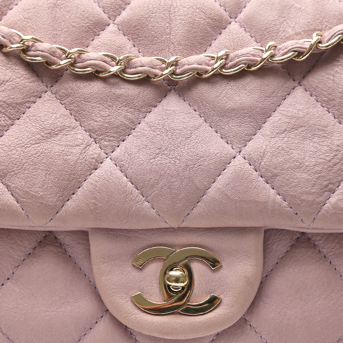 Borsa Chanel   in pelle trapuntata rosa polvere - Detail D1