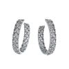 Open Dior My Dior hoop earrings in white gold and diamonds - 00pp thumbnail