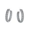 Open Dior My Dior hoop earrings in white gold and diamonds - 360 thumbnail