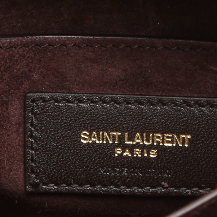 Saint Laurent  Sunset shoulder bag  in brown leather - Detail D3