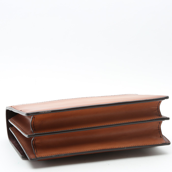 Saint Laurent  Sunset shoulder bag  in brown leather - Detail D4