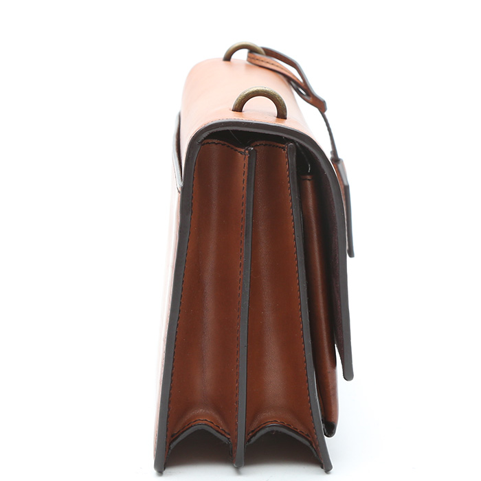 Saint Laurent  Sunset shoulder bag  in brown leather - Detail D6