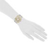 Cartier Santos Galbée  in yellow gold and stainless steel Ref: Cartier - 1566  Circa 1990 - Detail D1 thumbnail