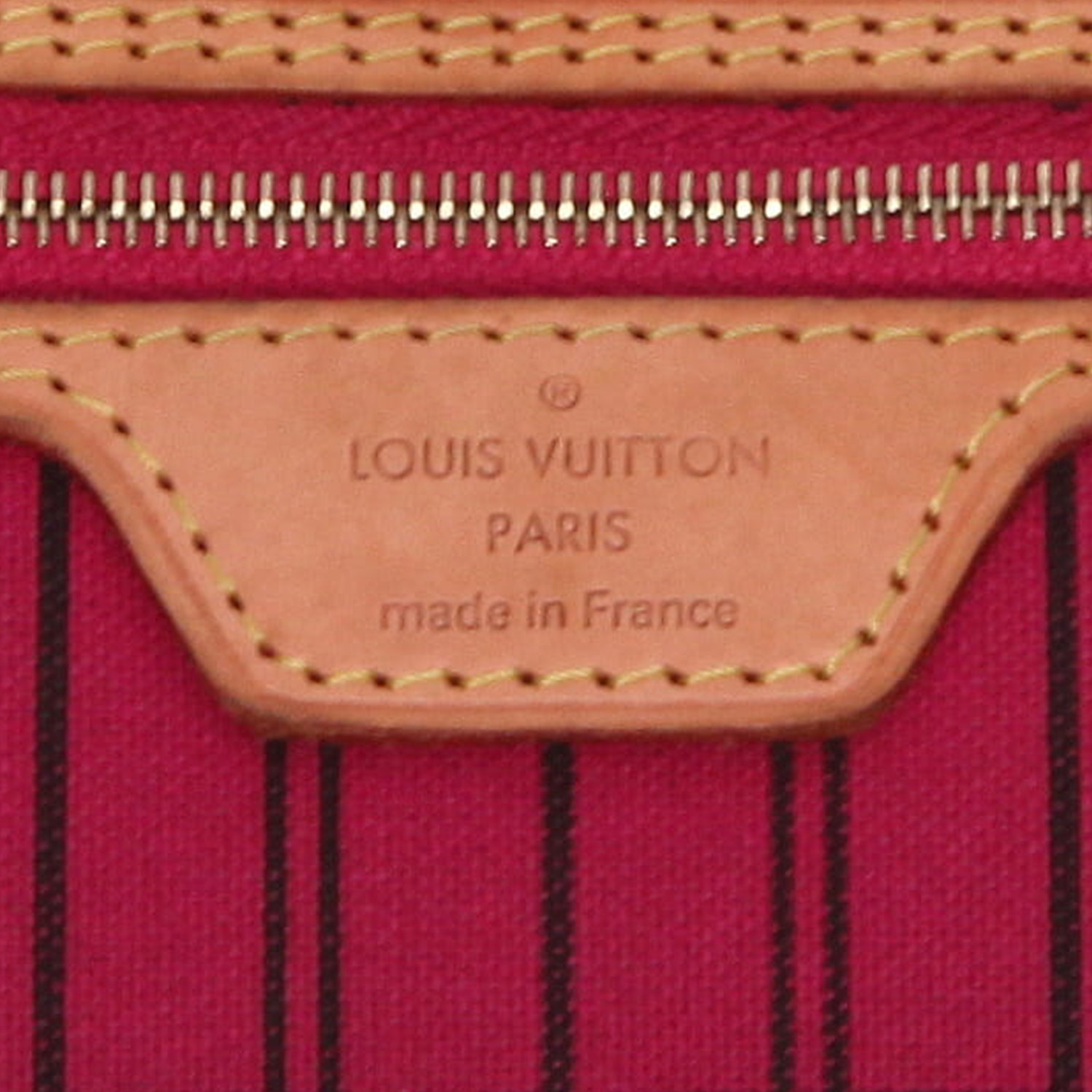 Sac cabas Louis Vuitton  Neverfull Editions Limitées moyen modèle  en toile monogram et cuir naturel - Detail D9