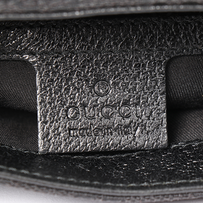 Sac à main Gucci  Jackie vintage en toile siglée noire et cuir noir - Detail D3