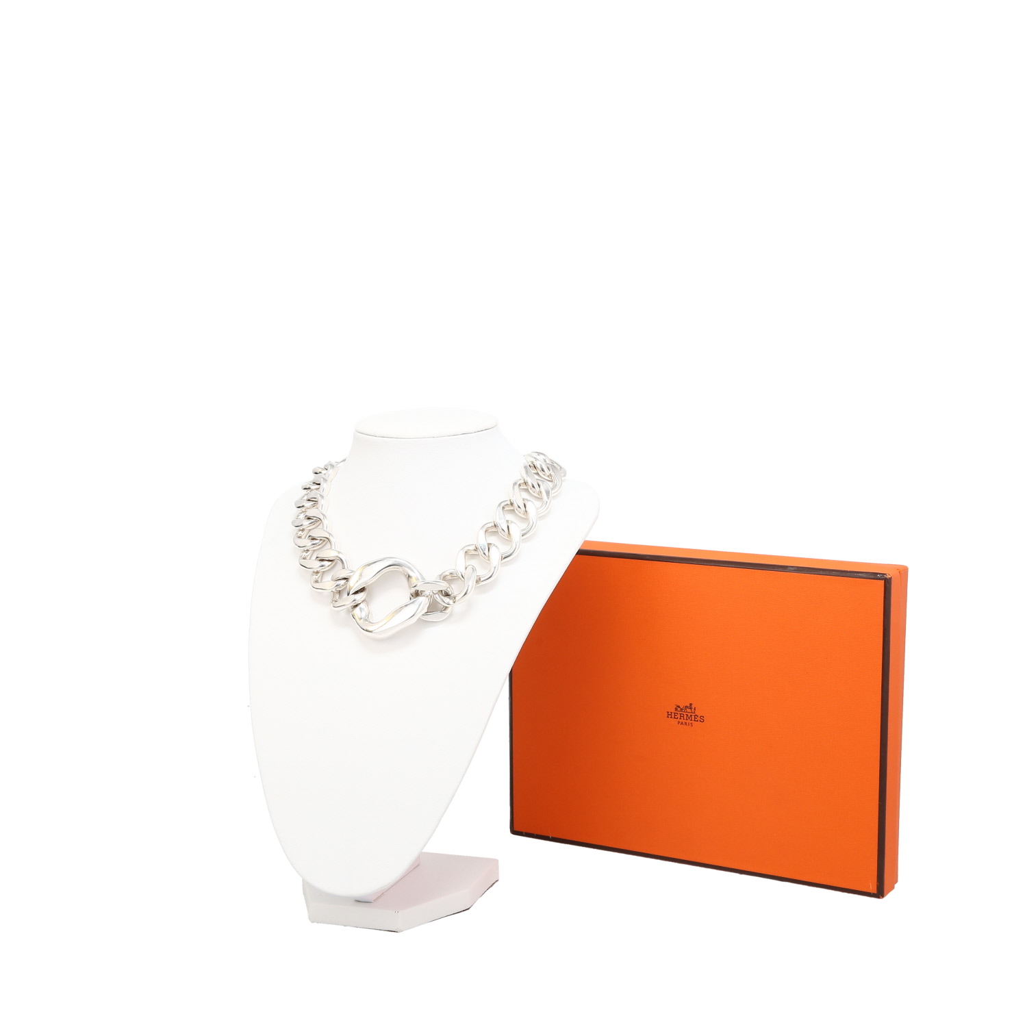 Collar Hermès Agora de plata - Detail D2