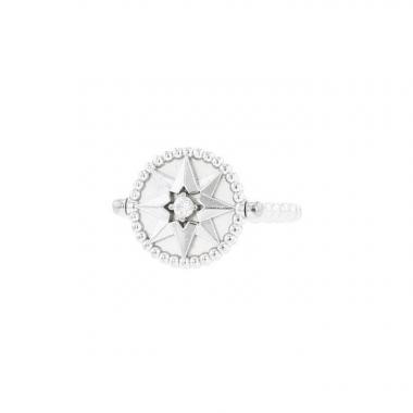 Christian Dior Ring Rose Des Vents Circle Star Black Onyx 2P Diamond 750RG