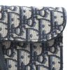 Borsa a tracolla Dior  Wallet on Chain in tessuto a monogramma Oblique blu - Detail D1 thumbnail