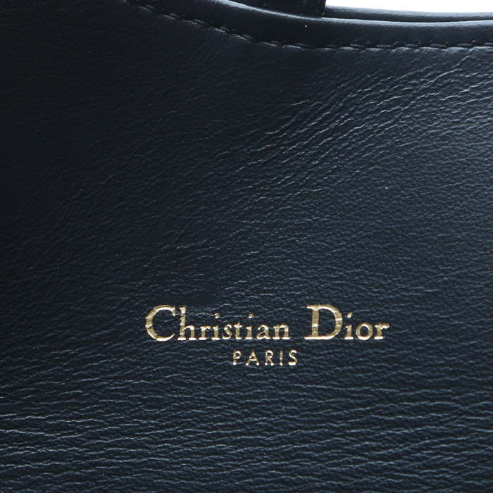 Borsa a tracolla Dior  Wallet on Chain in tessuto a monogramma Oblique blu - Detail D3