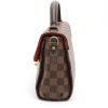 Borsa a tracolla Louis Vuitton  Croisette in tela a scacchi ebana e pelle marrone - Detail D5 thumbnail