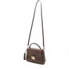 Louis Vuitton  Croisette shoulder bag  in ebene damier canvas  and brown leather - Detail D8 thumbnail