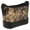 Chanel  Gabrielle  small model  shoulder bag  in gold quilted leather  and black smooth leather - Detail D6 thumbnail