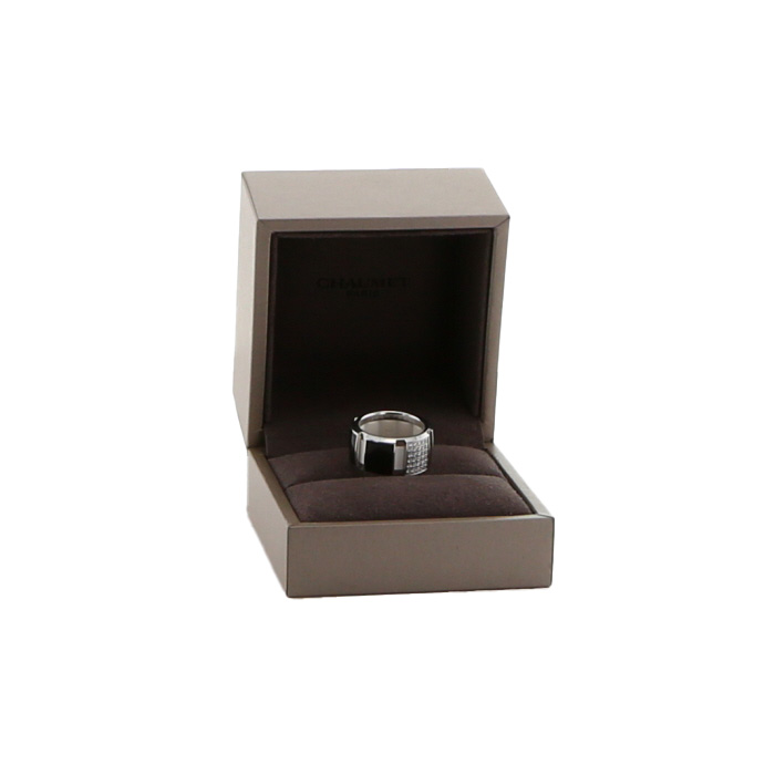 Chaumet Class One ring in white gold, lacquer and diamonds - Detail D2