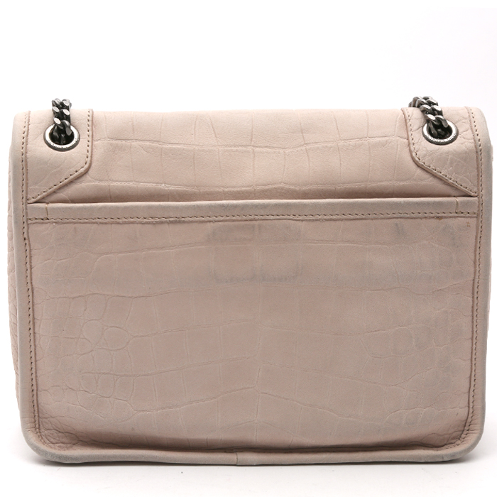 Borsa a tracolla Saint Laurent  Niki Baby modello piccolo  in pelle beige - Detail D7