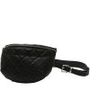 Pochette-ceinture Chanel  Pochette ceinture en cuir grainé matelassé noir - 00pp thumbnail