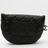 Chanel  Pochette ceinture clutch-belt  in black quilted grained leather - Detail D7 thumbnail