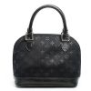 Clutch de noche Louis Vuitton  Alma en lona Monogram negra - Detail D7 thumbnail