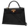 Hermès  Kelly 32 cm handbag  in black epsom leather - 00pp thumbnail