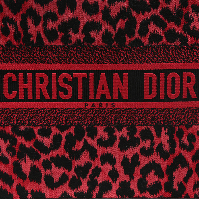 Bolso Cabás Dior  Book Tote modelo mediano  en lona rosa y negra - Detail D1