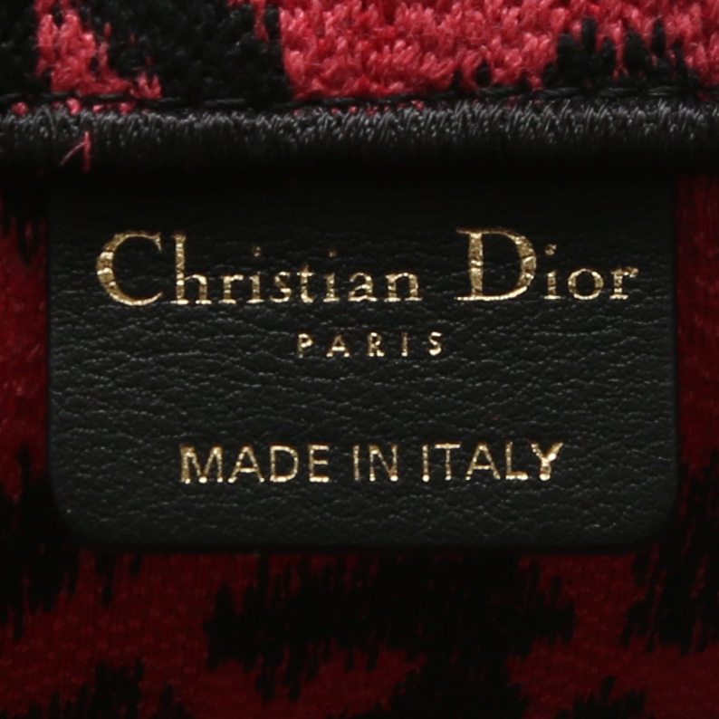 Shopping bag Dior  Book Tote modello medio  in tela rosa e nera - Detail D3