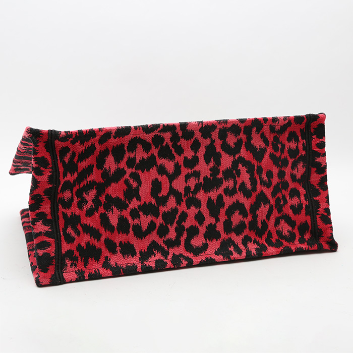 Dior  Book Tote medium model  shopping bag  in pink and black canvas - Detail D4