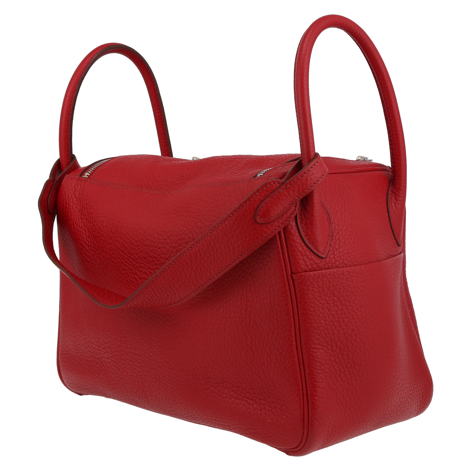Sac à main Hermès  Lindy 26 cm en cuir togo rouge - Detail D5