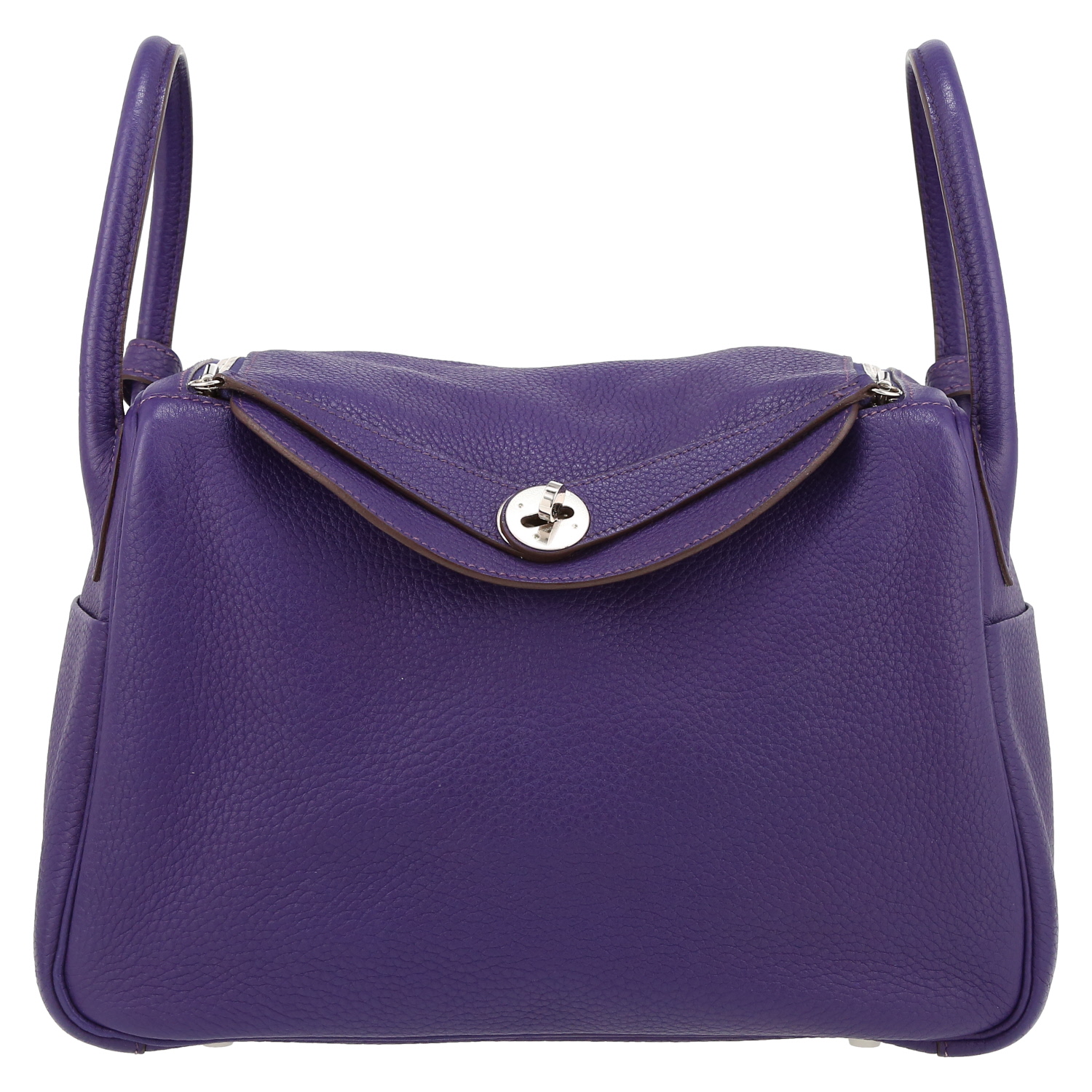 Borsa Hermès  Lindy 30 cm in pelle togo viola - Detail D2