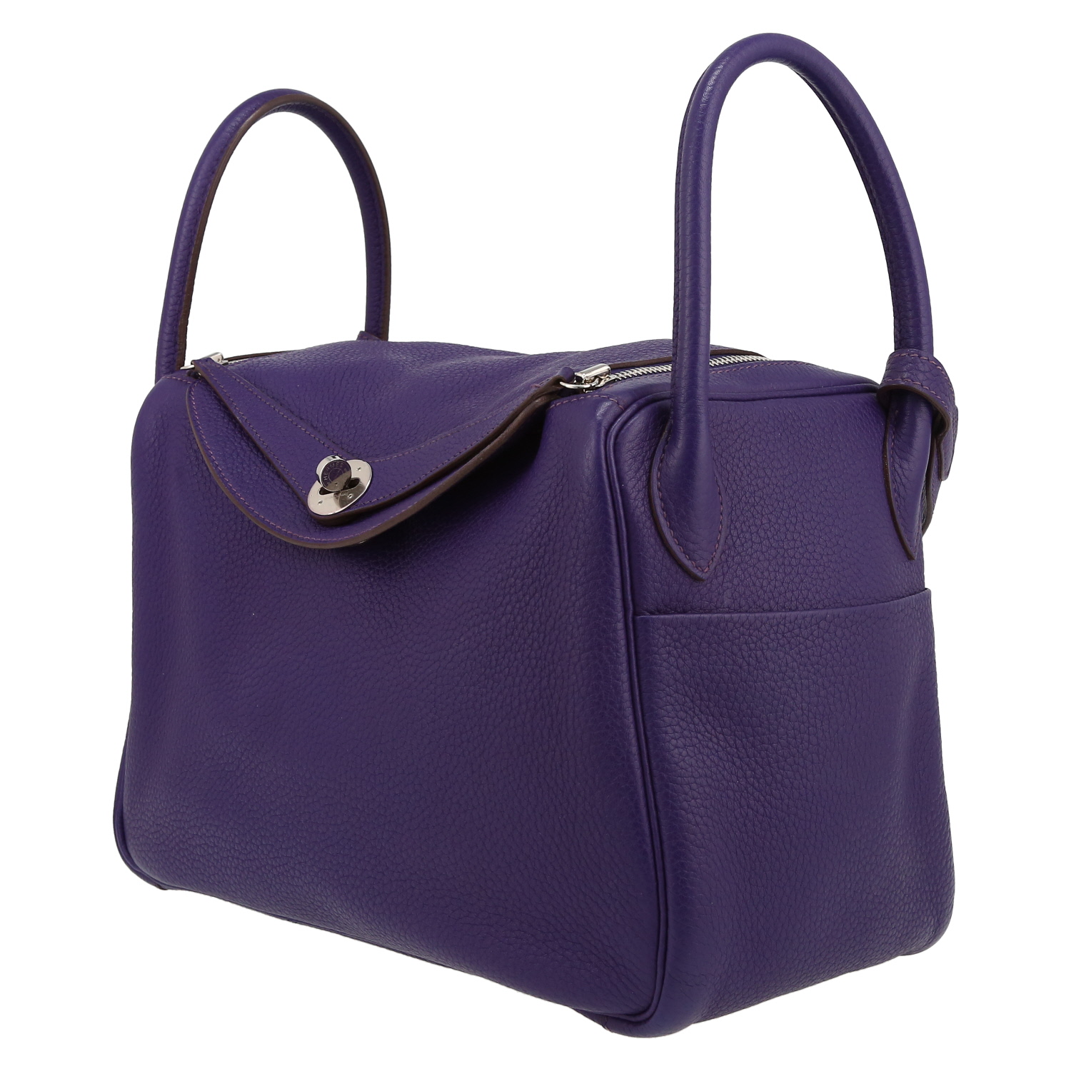 Borsa Hermès  Lindy 30 cm in pelle togo viola - Detail D3