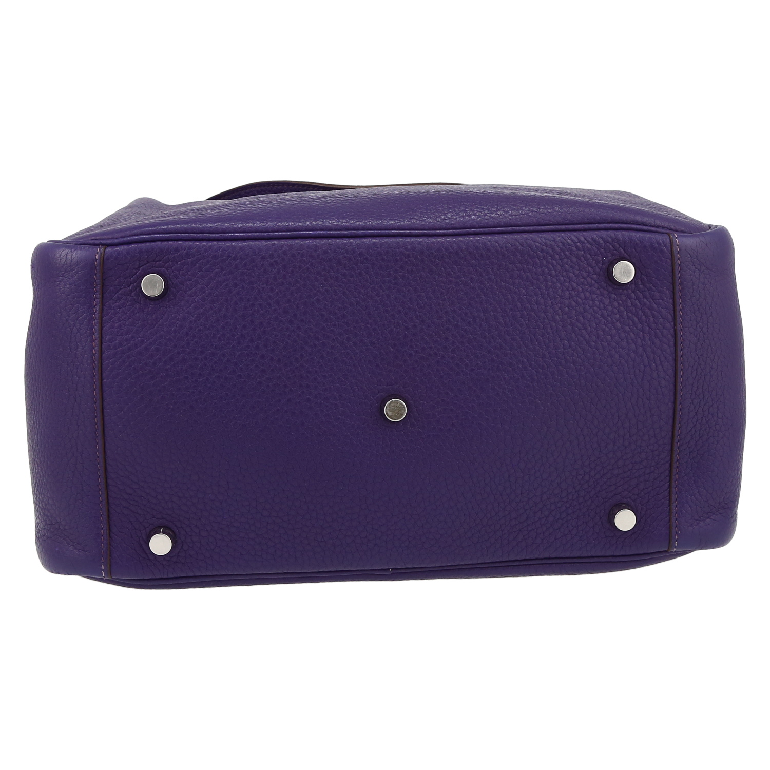 Hermès  Lindy 30 cm handbag  in purple togo leather - Detail D4