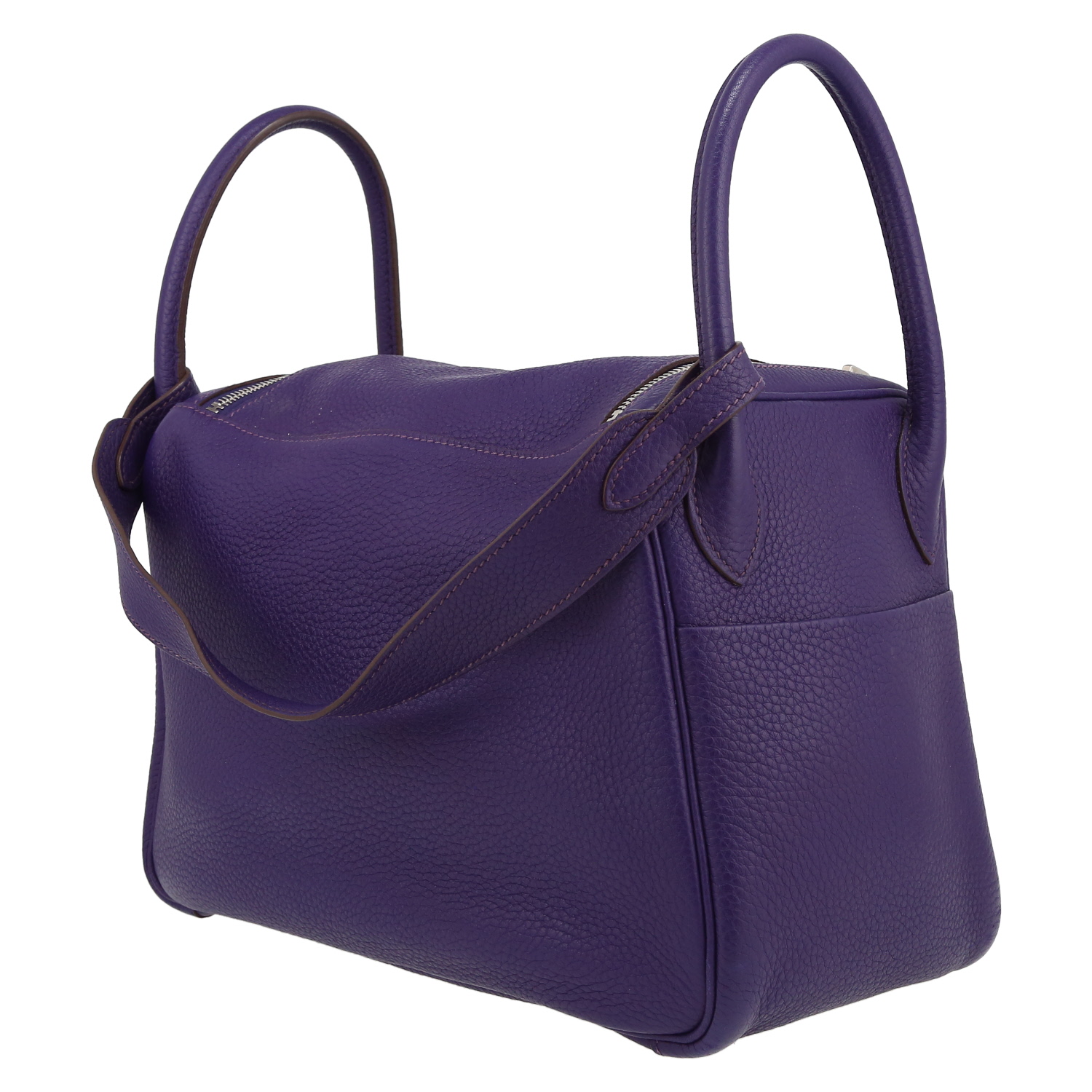 Borsa Hermès  Lindy 30 cm in pelle togo viola - Detail D5