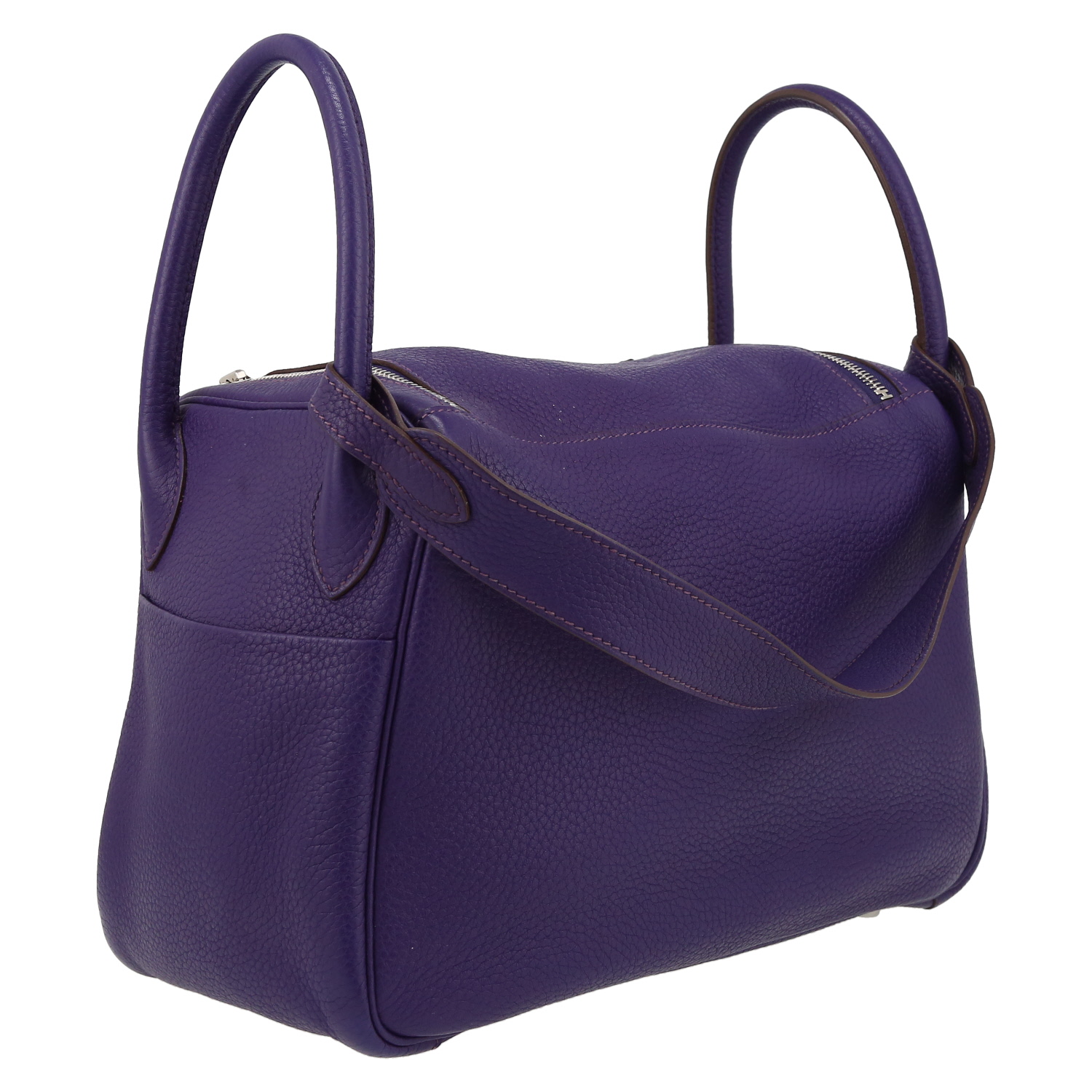 Borsa Hermès  Lindy 30 cm in pelle togo viola - Detail D6