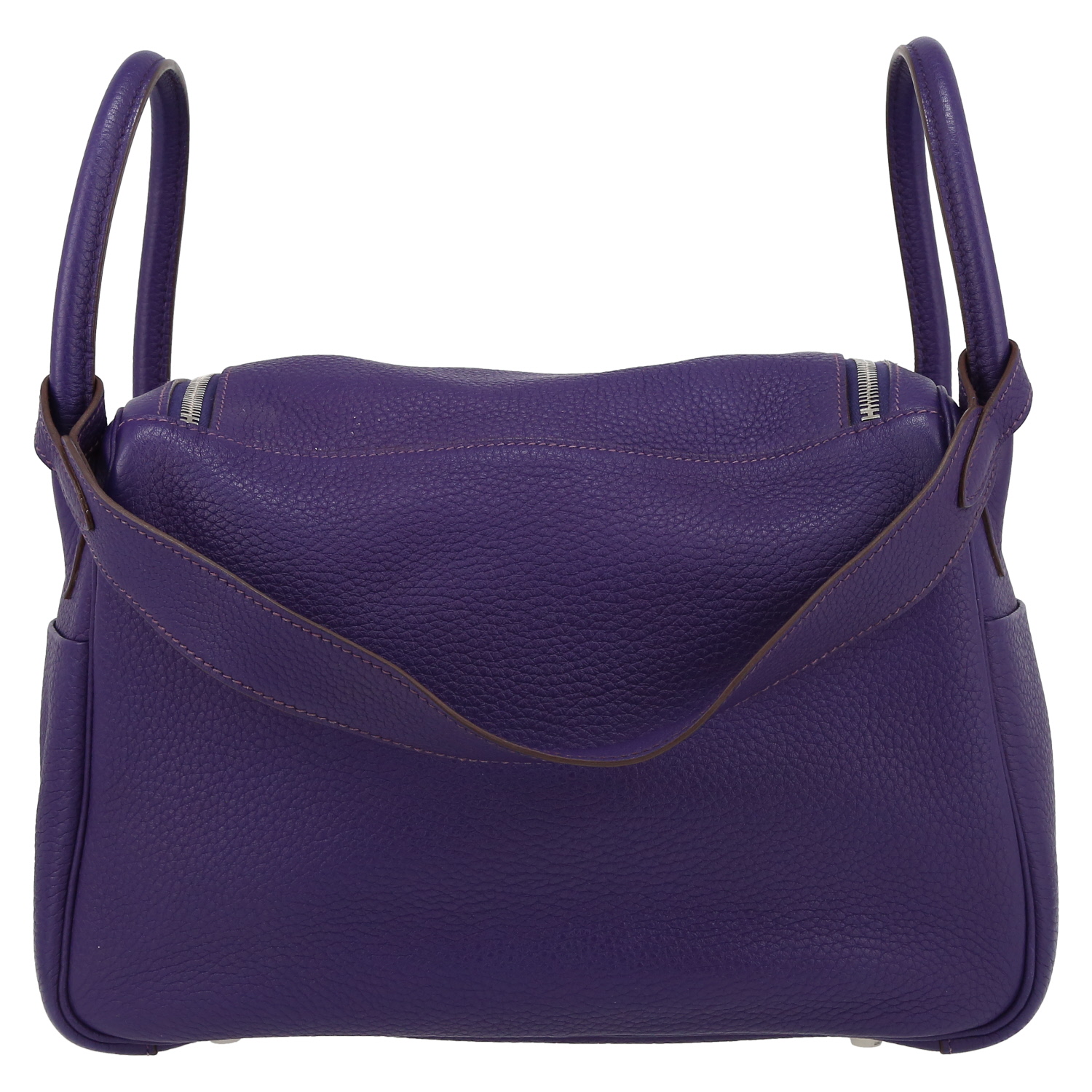 Hermès  Lindy 30 cm handbag  in purple togo leather - Detail D7