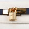 Hermès  Kelly 32 cm handbag  in white and blue togo leather - Detail D1 thumbnail