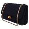 Bolso de mano Chanel  Chanel 2.55 en jersey azul marino - Detail D3 thumbnail