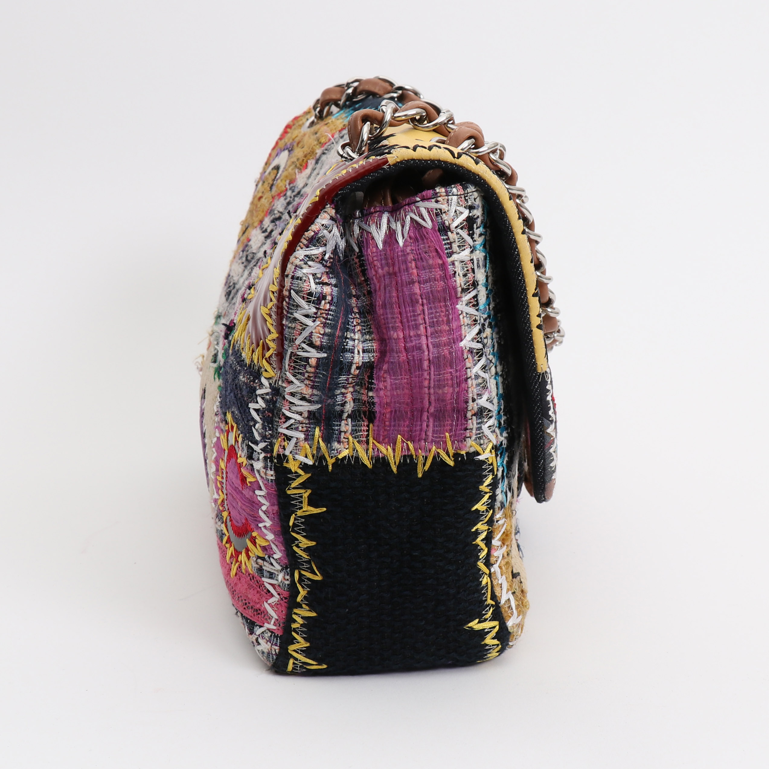 Borsa Chanel  Timeless Jumbo in tela multicolore - Detail D6