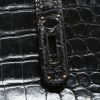 Bolso de mano Hermès  Kelly 32 cm en cocodrilo porosus negro - Detail D4 thumbnail