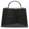 Hermès  Kelly 32 cm handbag  in black porosus crocodile - Detail D8 thumbnail
